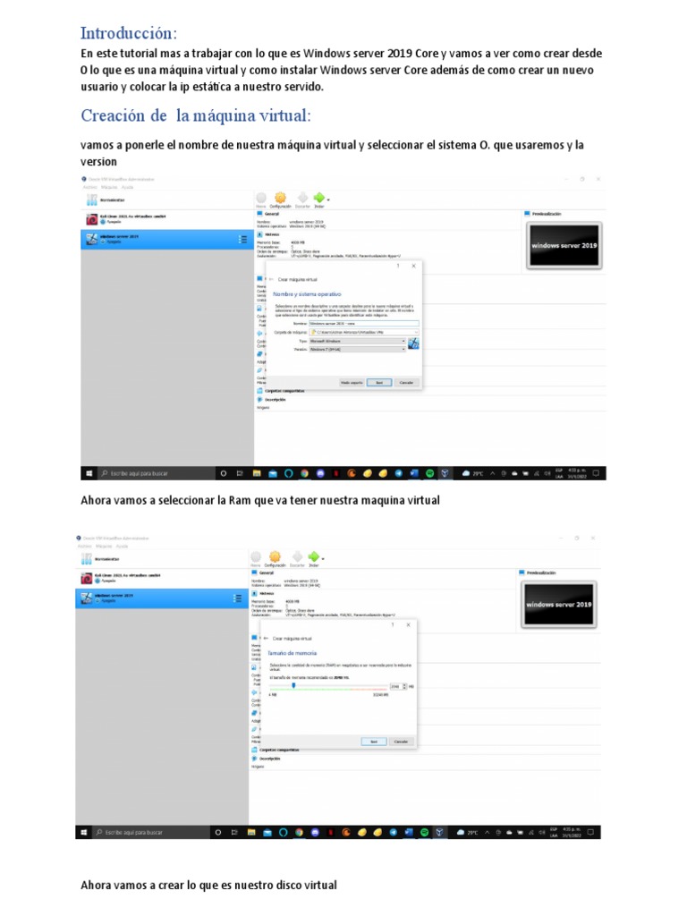 Guía para Instalar Windows Server 2019 Core | PDF | Informática