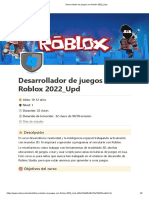 Desarrollador de Juegos Con Roblox 2022 - Upd