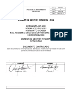 HSE-PR-09. Programa de Mantenimiento de Máquinaria (V2)