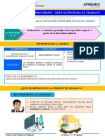 V EXPERIENCIA DE APRENDIZAJE - ACT 3 - 1° y 2° GRADO