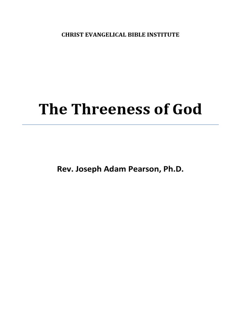 Trinity Pdf Oneness Pentecostalism God The Father