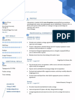Current Professional Resume Template Blue