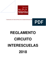 Reglamento Interescuelas 2018