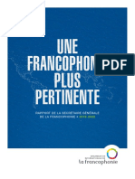 Rapport Sur La Francophonie 2019-2022