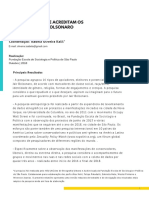 QUEM SÃO E NO QUE ACREDITAM OS ELEITORES DE JAIR BOLSONARO - Relatório Para Site FESPSP