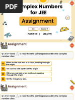 Complex Numbers - Assignment For JEE