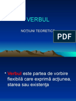 Verbul. Tipuri de Verbe. Modurile Verbului