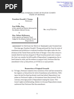 Amended Complaint | PDF | Witness | Fourteenth Amendment To The United  States Constitution