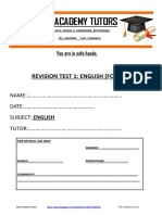 English (Form 4) - Test 1 (2019)