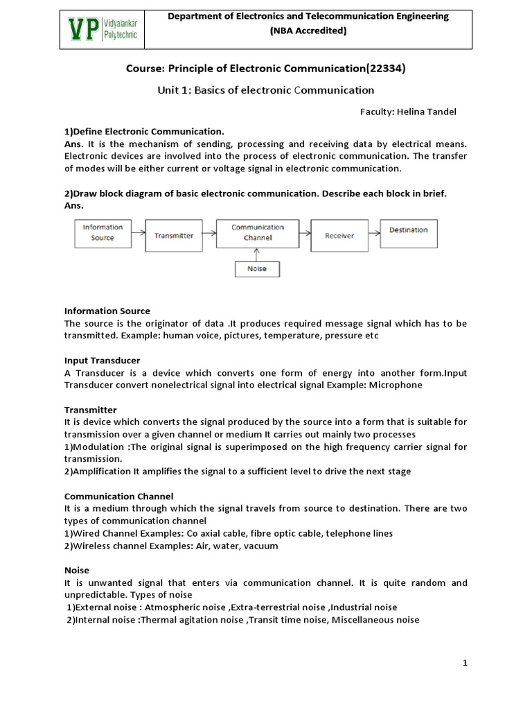 Pec Unit 1 Notes Pdf Telecommunications Duplex Telecommunications