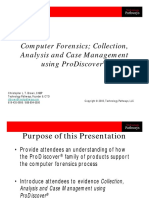 Computer Forensics - Collection Analysis and Case Management Using ProDiscover