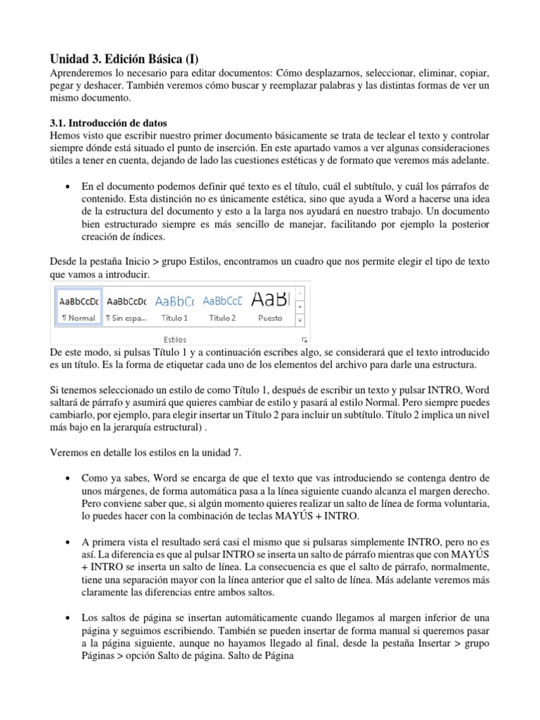 Edición de Documentos 3 | PDF | Ventana (informática) | Microsoft Word