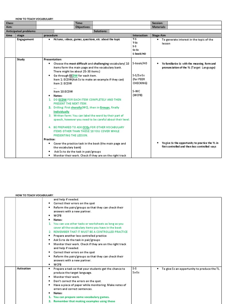 How To Teach Vocabulary Pdf Vocabulary Second Language