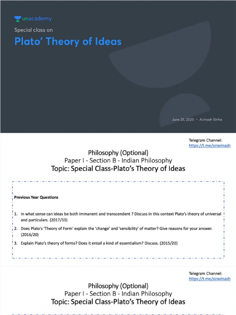 Plato Theory of Ideas No Anno PDF