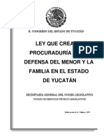 38.-DIGTUM0 Ley Que Crea Procuraduría de La Def Del Menor y La Fam Del Edo de Yucatán
