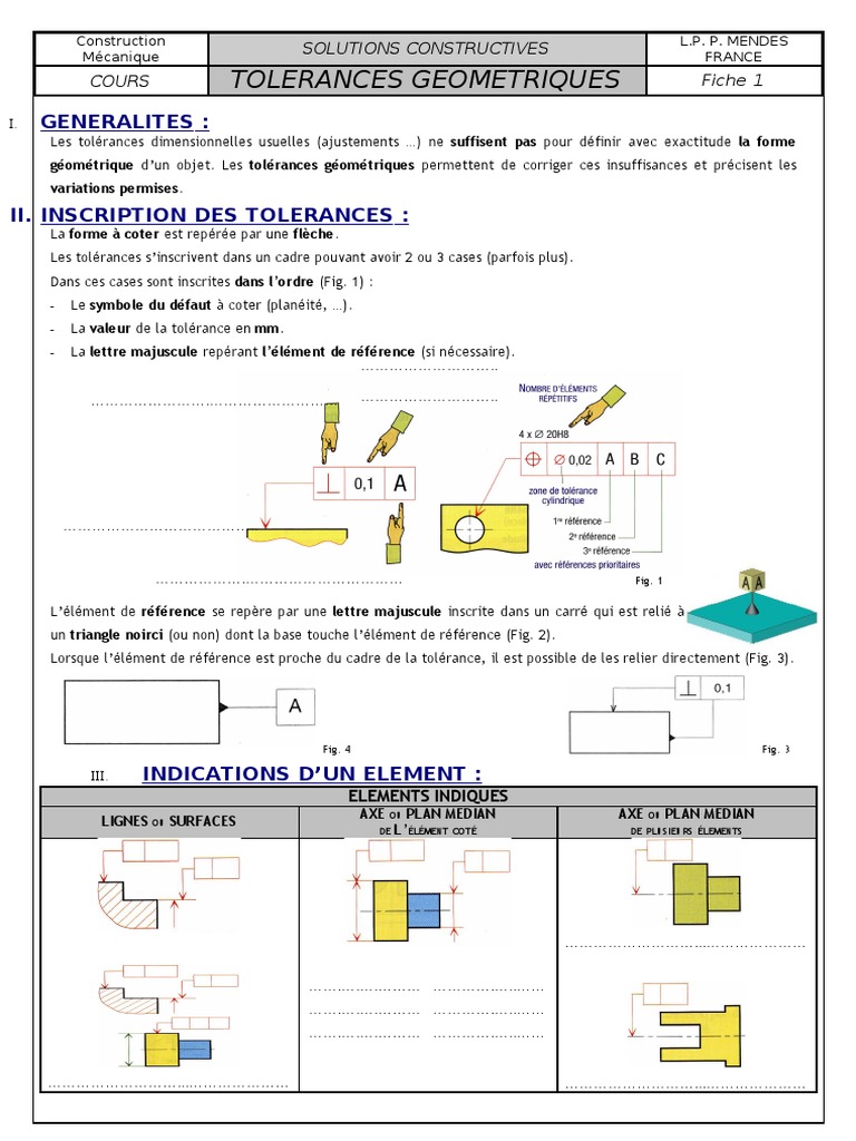 Cours Tolerances Geometriques e | PDF | Tolérance géométrique ...