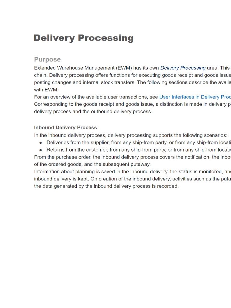 Delivery Processing PDF