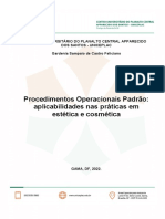 Procedimentos Operacionais Padrão - POP - Aplicabilidades Nas Práticas em Estética e Cosmética