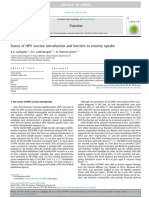 Status of HPV Vaccine Introduction and Barriers To Country Uptake