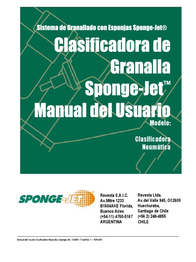 Manual SpongeJet 35P Espanol PDF Tornillo Rodamiento (Mecánico)