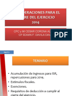 IMCP Cierre Del Ejercicio 2014 (ISR)