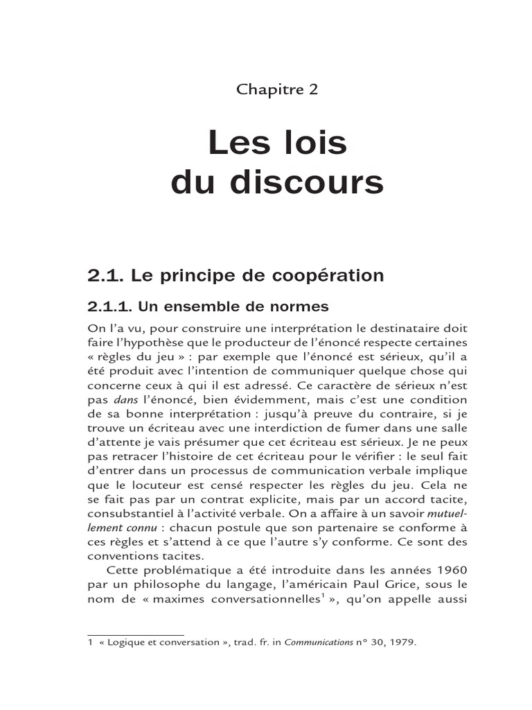 Les Différents Discours | PDF | la communication | Loi