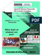 SEMANA 18 - SECINDARY - INGLÉS - NIVEL A1 PRINCIPIANTE - What Kind of Student Are You