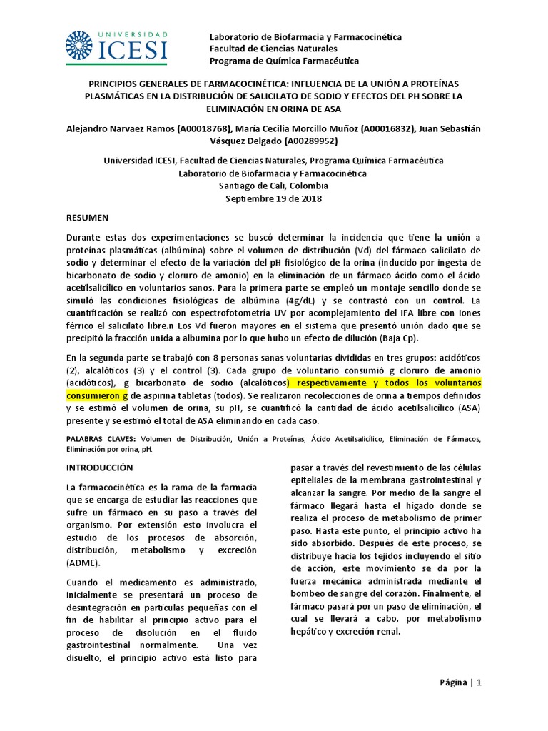 Informe LAB 1 y 2 | PDF | Medicamentos con receta | Ciencias fisicas