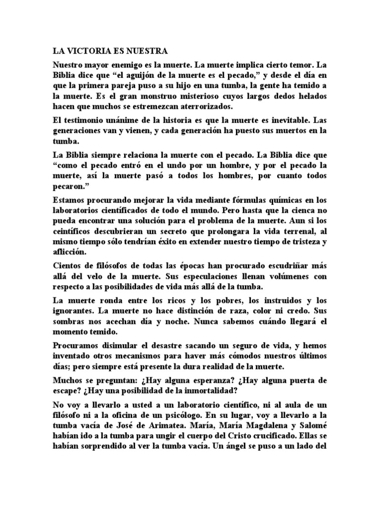 LA VICTORIA ES NUESTRA | PDF | La resurrección de Jesús | Jesús