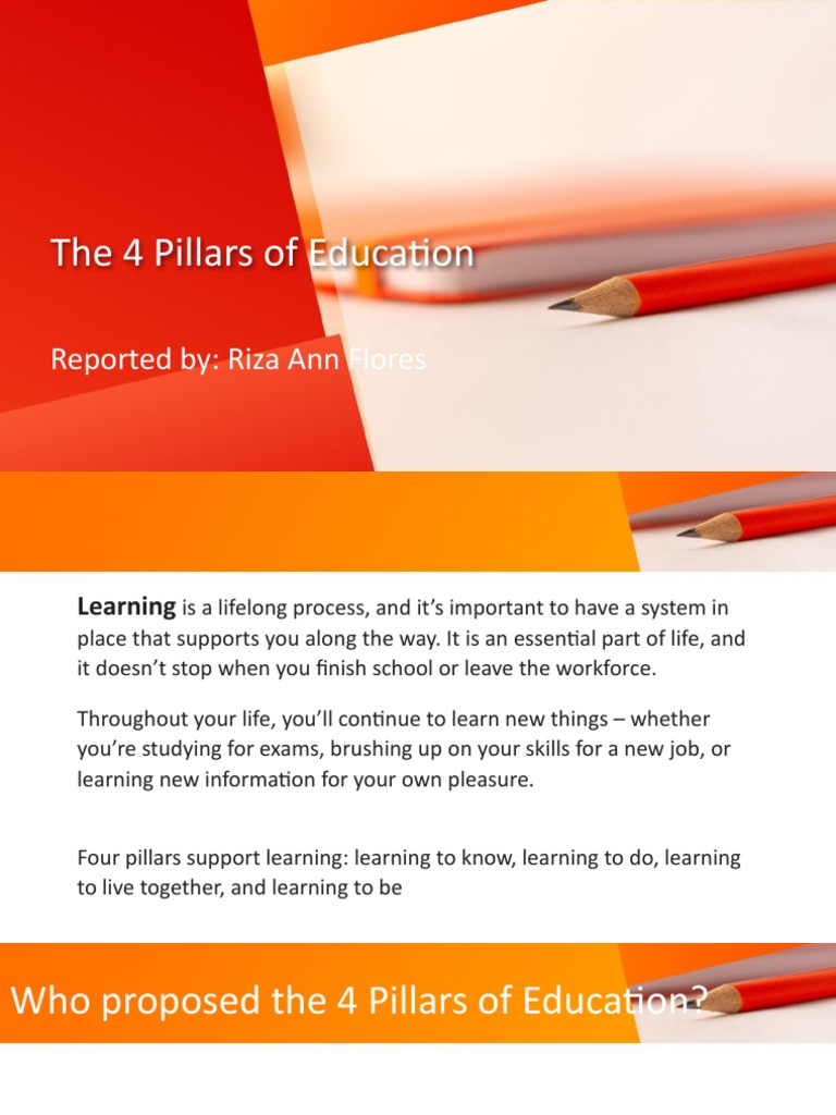 The 4 Pillars of Education PDF Learning Knowledge