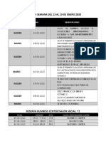 Reporte de La Semana Del 13 Al 19 de Enero 2020. t1.