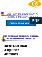 Estrategia de Inversion A Corto y Mediano Plazo