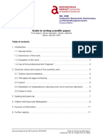 Guide For Writing Scientific Papers 2022