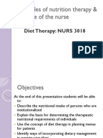 Principles of nutrition therapy and the role of nurse(1)