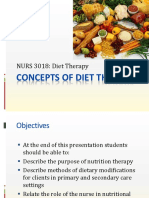 Concepts of Diet Therapy and The Role of The Nurse