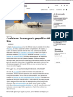 Oro Blanco - La Emergencia Geopolítica Del Litio (Agulló, 2022)