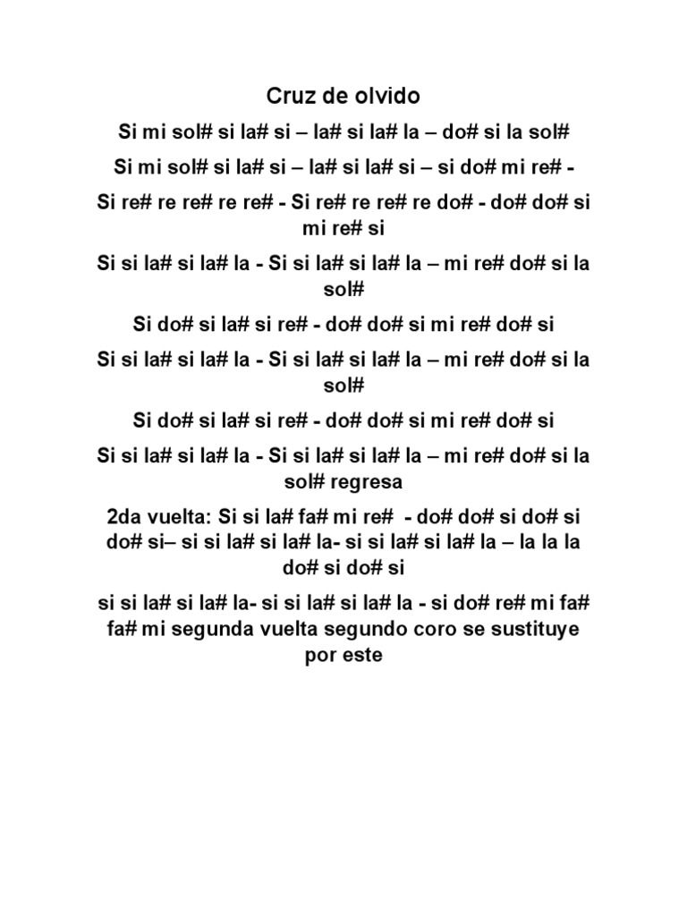 Cruz de Olvido saxofon PDF