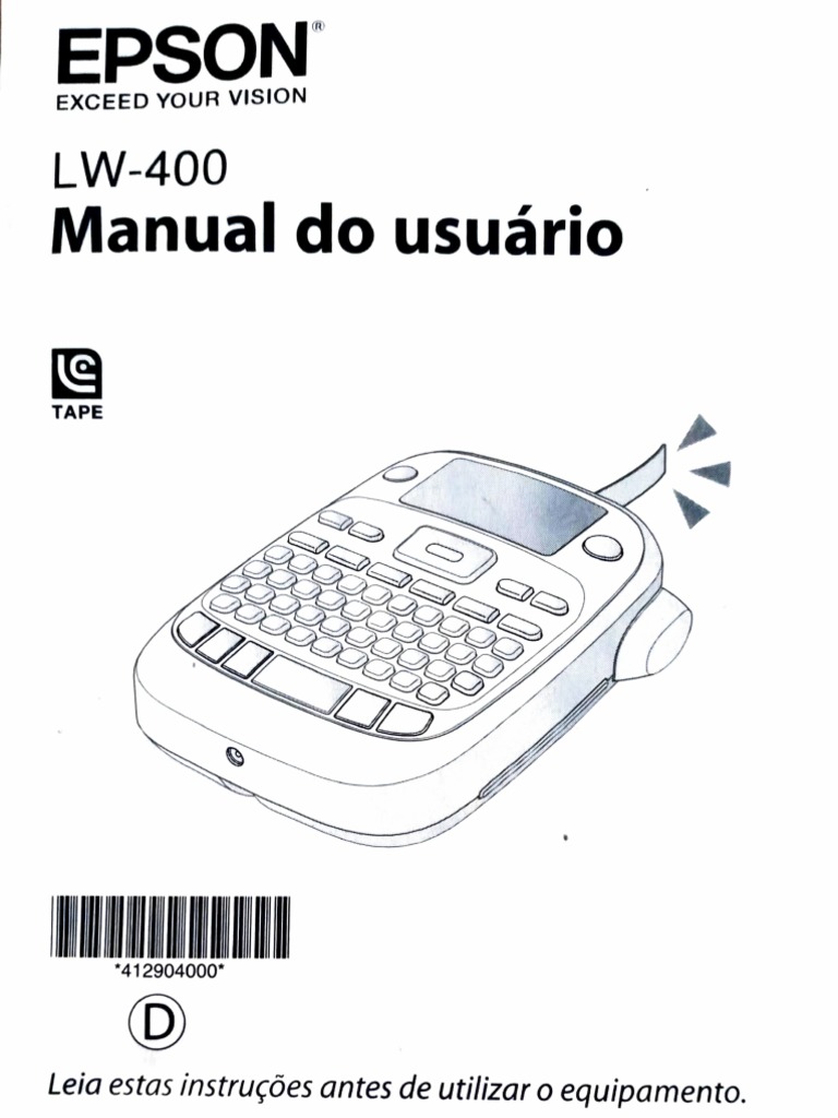 Epson LW400 Manual Do Usuário Impressora de Etiqueta PDF