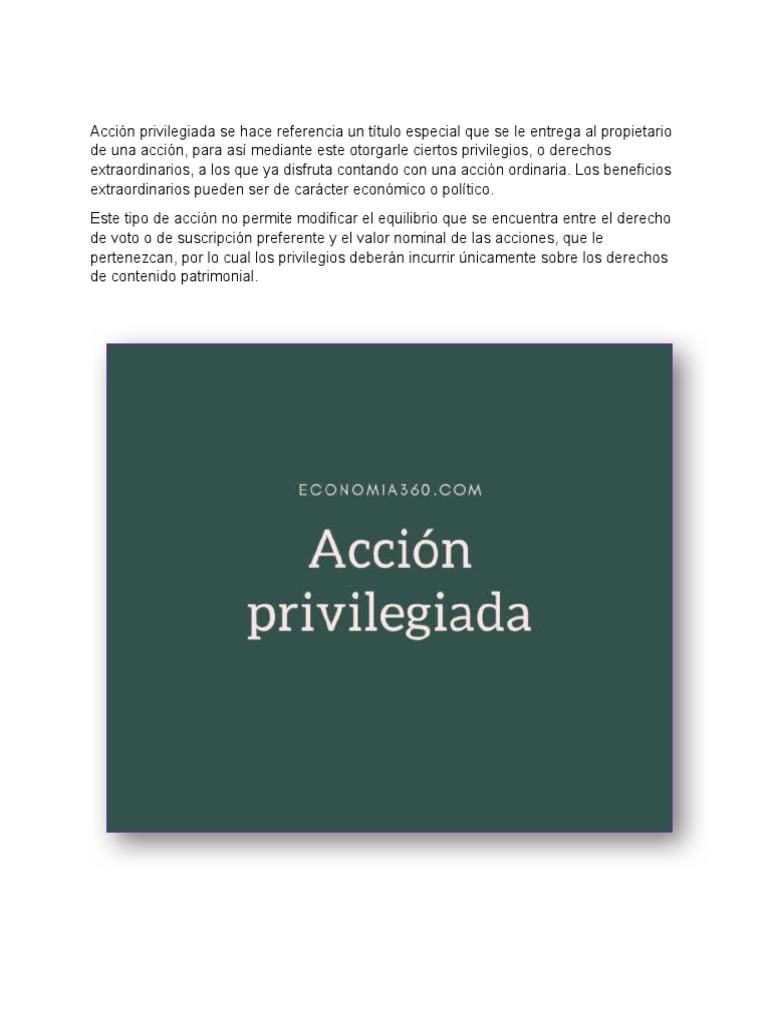 Acción Privilegiada. | PDF
