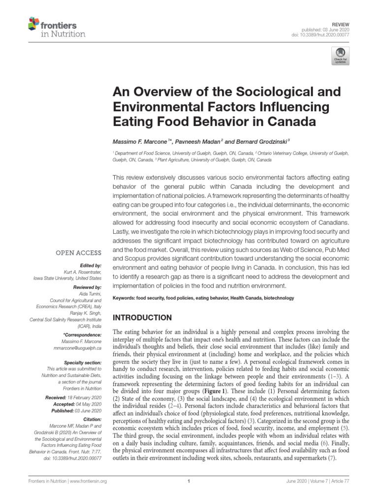 Environmental Influences on Eating Habits | PDF | Nutrition Facts Label ...