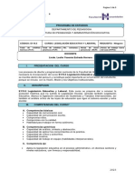 E119.5 Legislación Educativa Programa