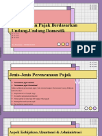 Perencanaan Pajak Berdasarkan UU Domestik