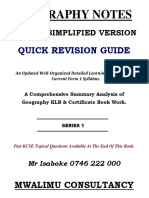 Form 1 Geography Simplified Notes