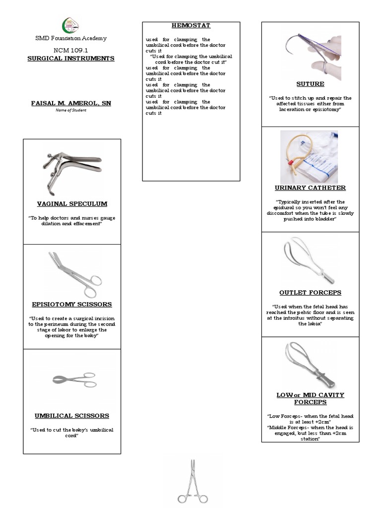 Essential Surgical Instruments for Delivery | PDF | Childbirth | Human ...