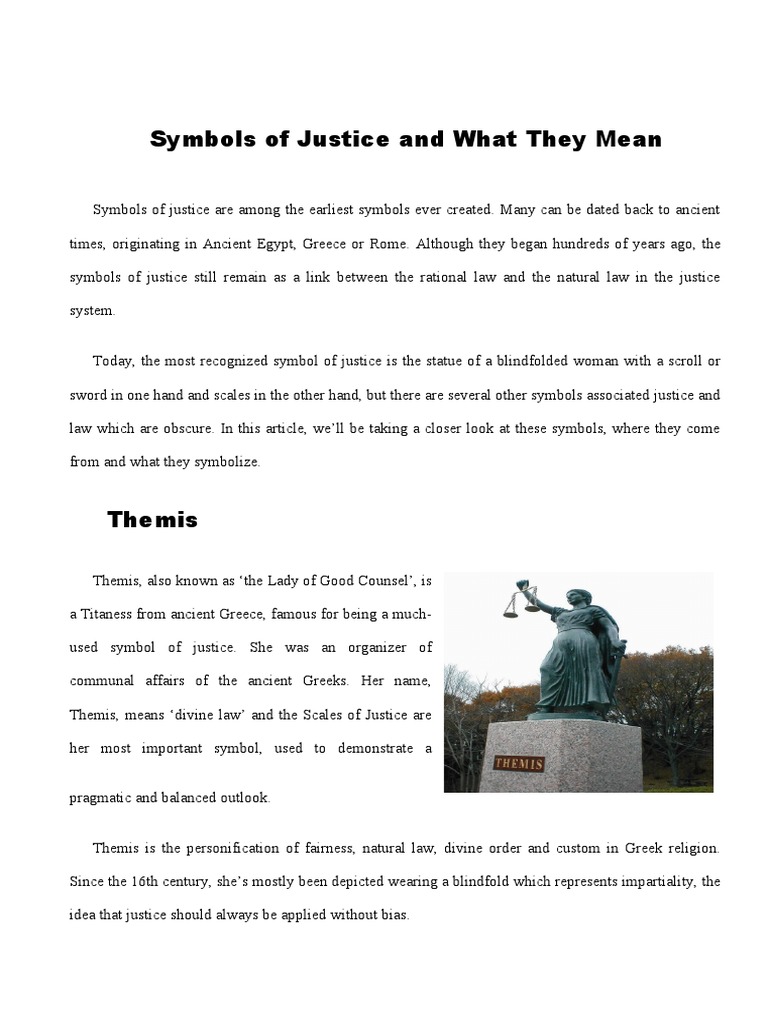 Understanding Justice Symbols | PDF | Social Science | Philosophy