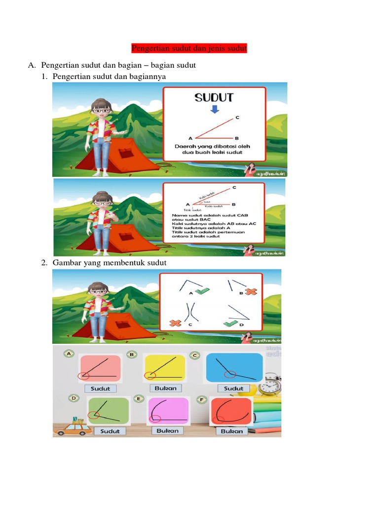 Pengertian Sudut Dan Jenis Sudut | PDF