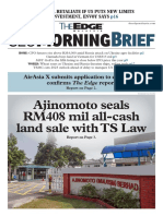 Morning: Ajinomoto Seals RM408 Mil All-Cash Land Sale With TS Law