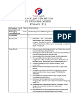Manual Job Description Pt. Fanindo Logistik Finance (Fi)