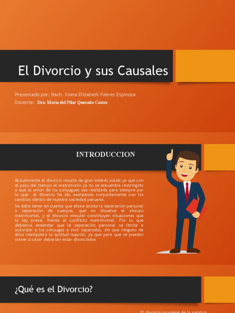 El Divorcio y Sus Causales | PDF | Divorcio | Matrimonio