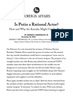 Is Putin A Rational Actor?